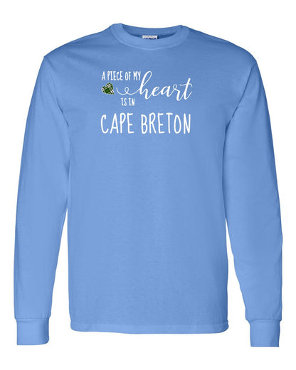 A piece of My heart in Cape Breton (Tartan Heart) Full Long Sleeve Tee