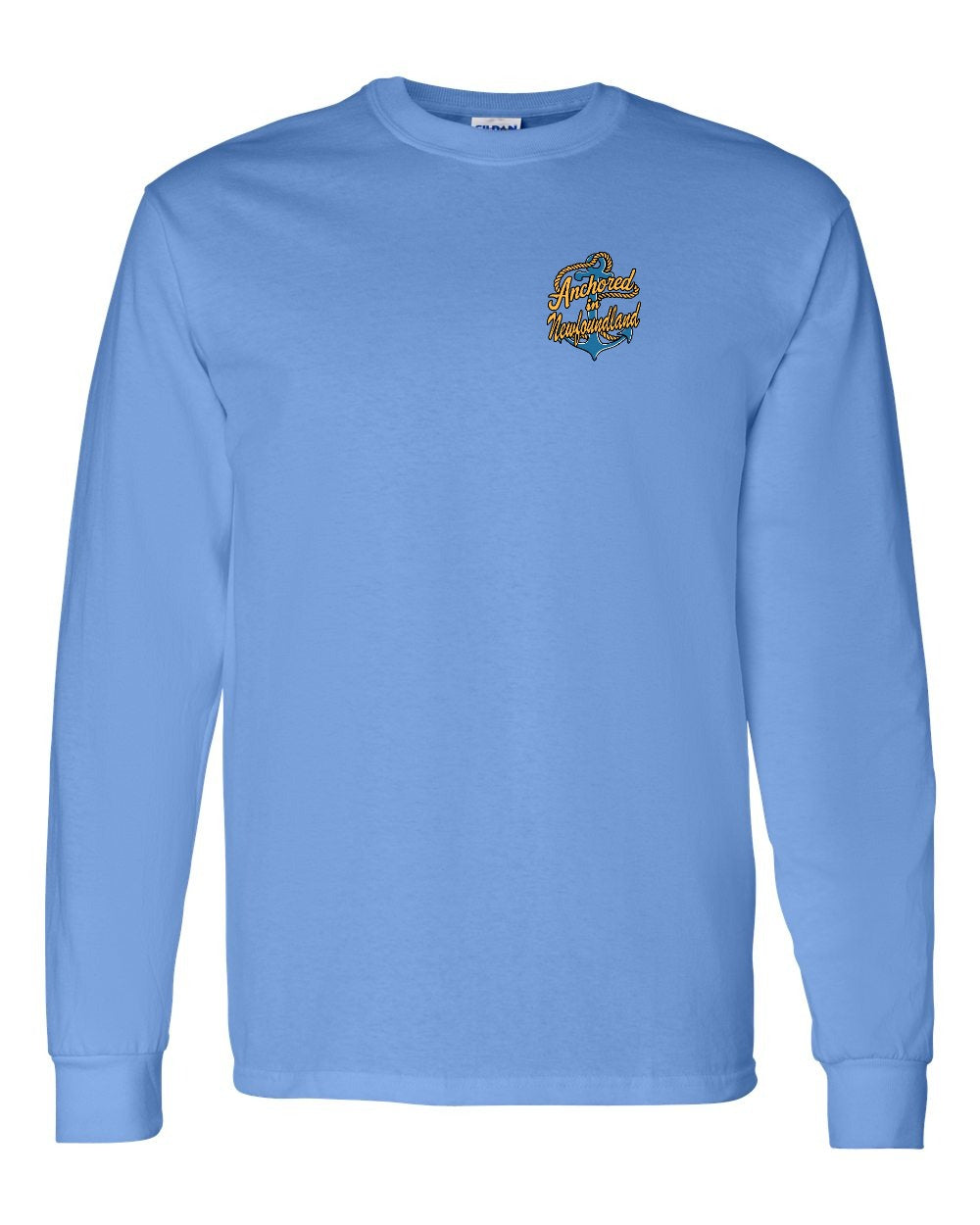 Anchored in Newfoundland (New Design) Left Chest and Back Long Sleeve