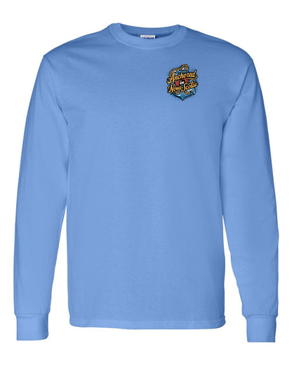 Anchored In Nova Scotia (Old Design) Left Chest and Back Long Sleeve Tee