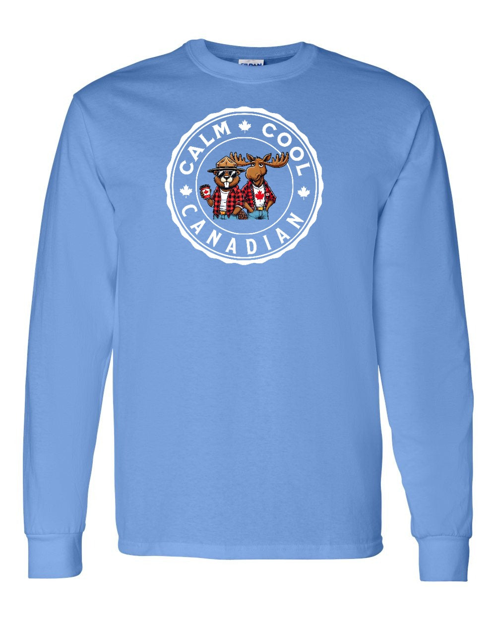 Calm Cool Moose and Beaver Long Sleeve - Gildan Canada (sewn Internationally) - Unisex