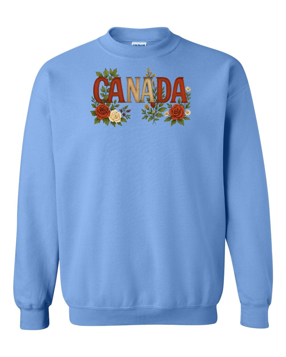 Canada Flowers Crewneck Sweatshirt - Gildan Canada (sewn Internationally) - Unisex