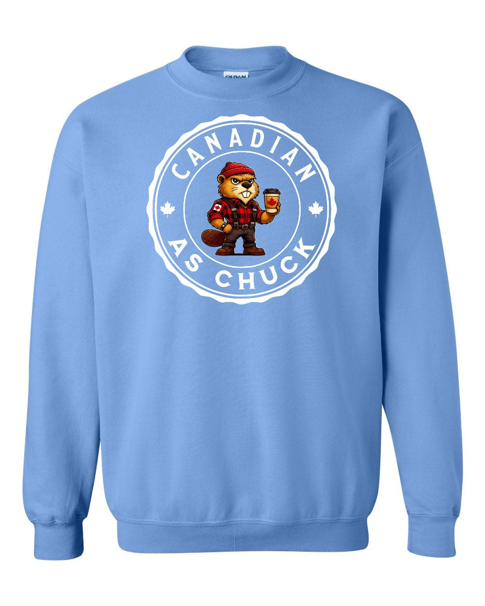 CDN as Chuck Male Beaver Crewneck Sweatshirt - Gildan Canada (sewn Internationally) - Unisex