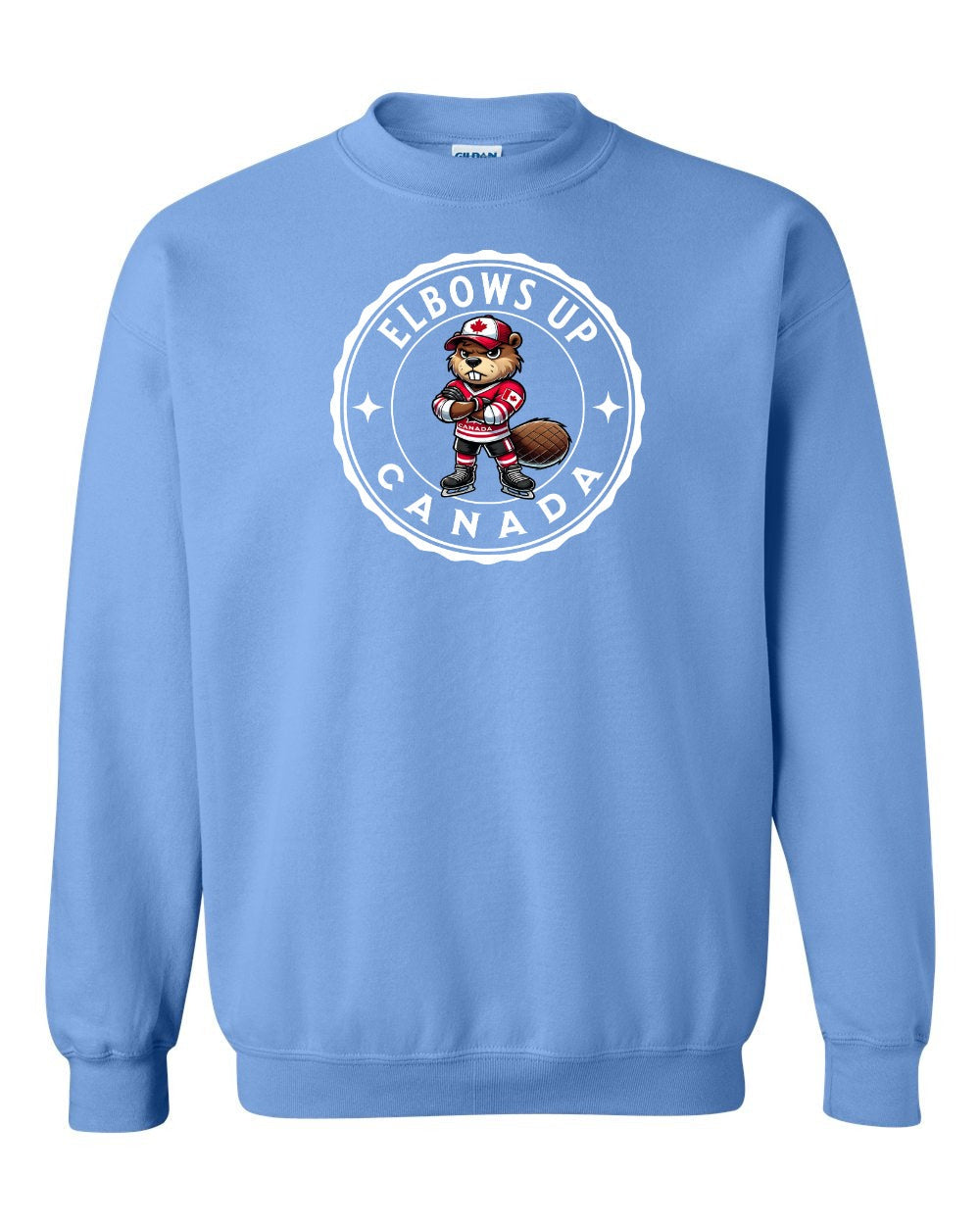 Elbows up Beaver Crewneck Sweatshirt - Gildan Canada (sewn Internationally) - Unisex