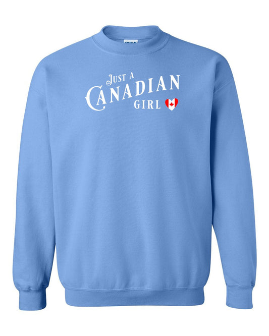 Just A Canadian Girl (Heart Flag Full) Full Crewneck