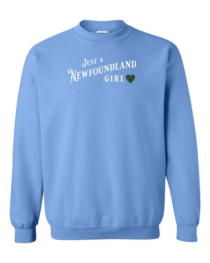 Just a Newfoundland Girl Tartan Full Crewneck Sweatshirt