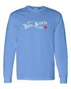Just a NS Girl Red Heart Long Sleeve Tee - Unisex