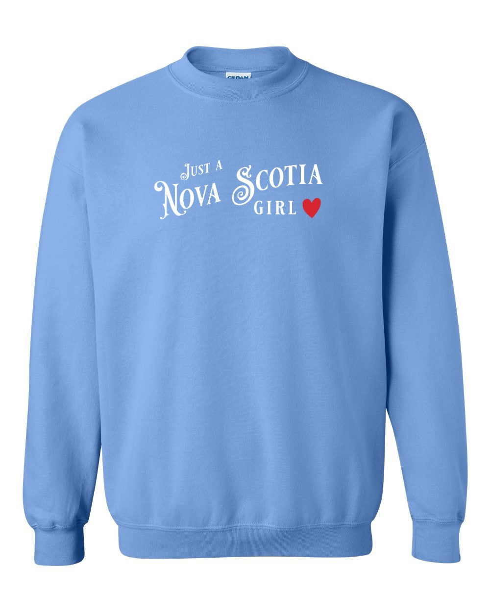 Just a Nova Scotia Girl Red Heart Full crew-neck