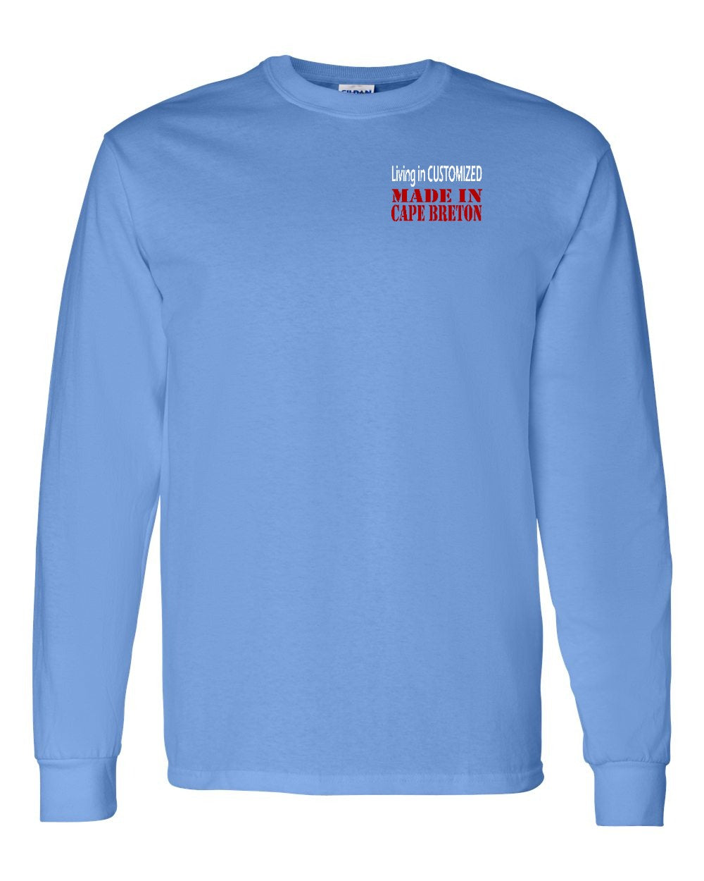 Living in Custom Made in Cape Breton Left Chest Long Sleeve Tee