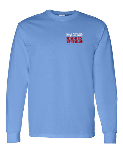 Living in Custom Made in Newfoundland Left Chest and Back Long Sleeve