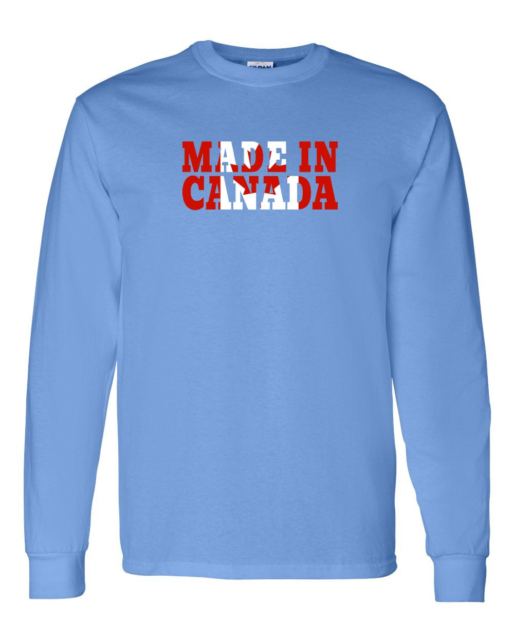 Made in Canada Flag Background Long Sleeve - Gildan Canada (sewn Internationally) - Unisex
