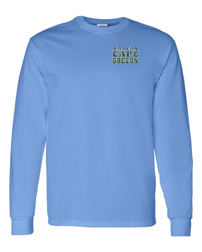 Made In Cape Breton Tartan Left Chest and Back Long Sleeve Tee