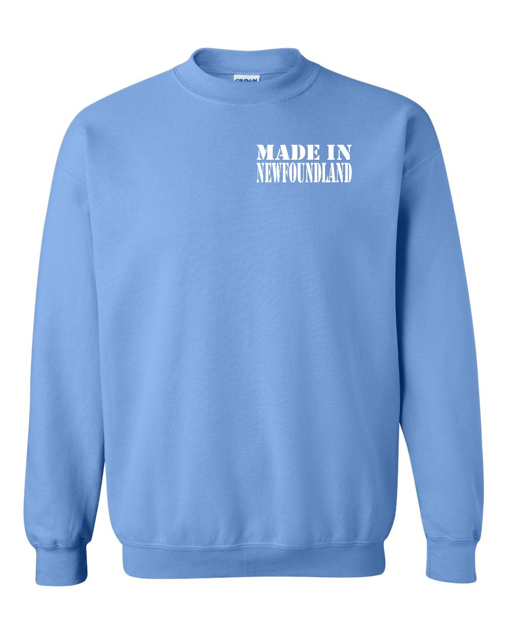 Made In Newfoundland ( White Lettering) Left Chest Crewneck Sweatshirt