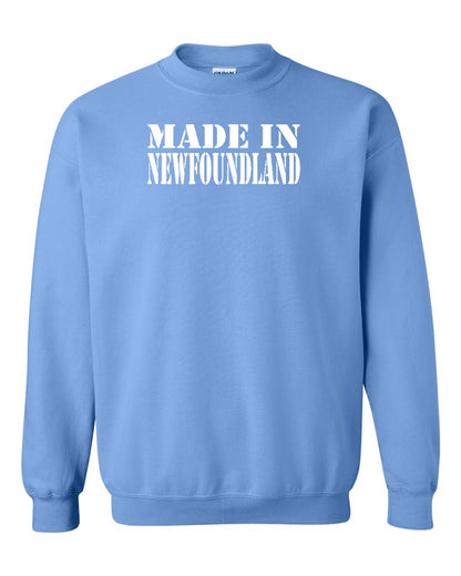 Made In Newfoundland ( White Lettering) Full Crewneck Sweatshirt