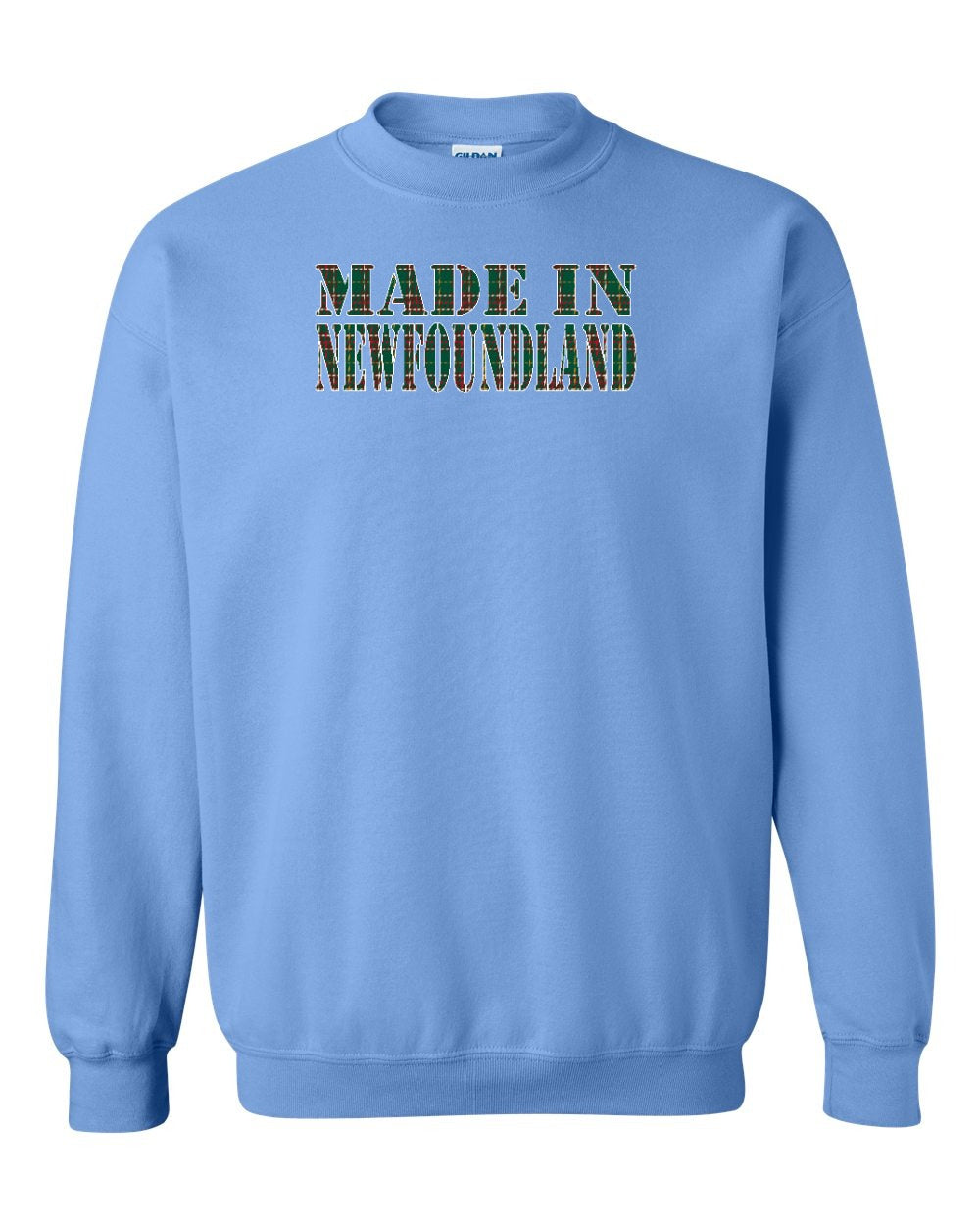 Made In NFLD ( Tartan Lettering) Crewneck Sweatshirt - Unisex