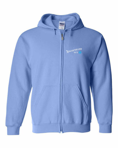 Newfoundland Guy blue Left Chest Zip Hoodie