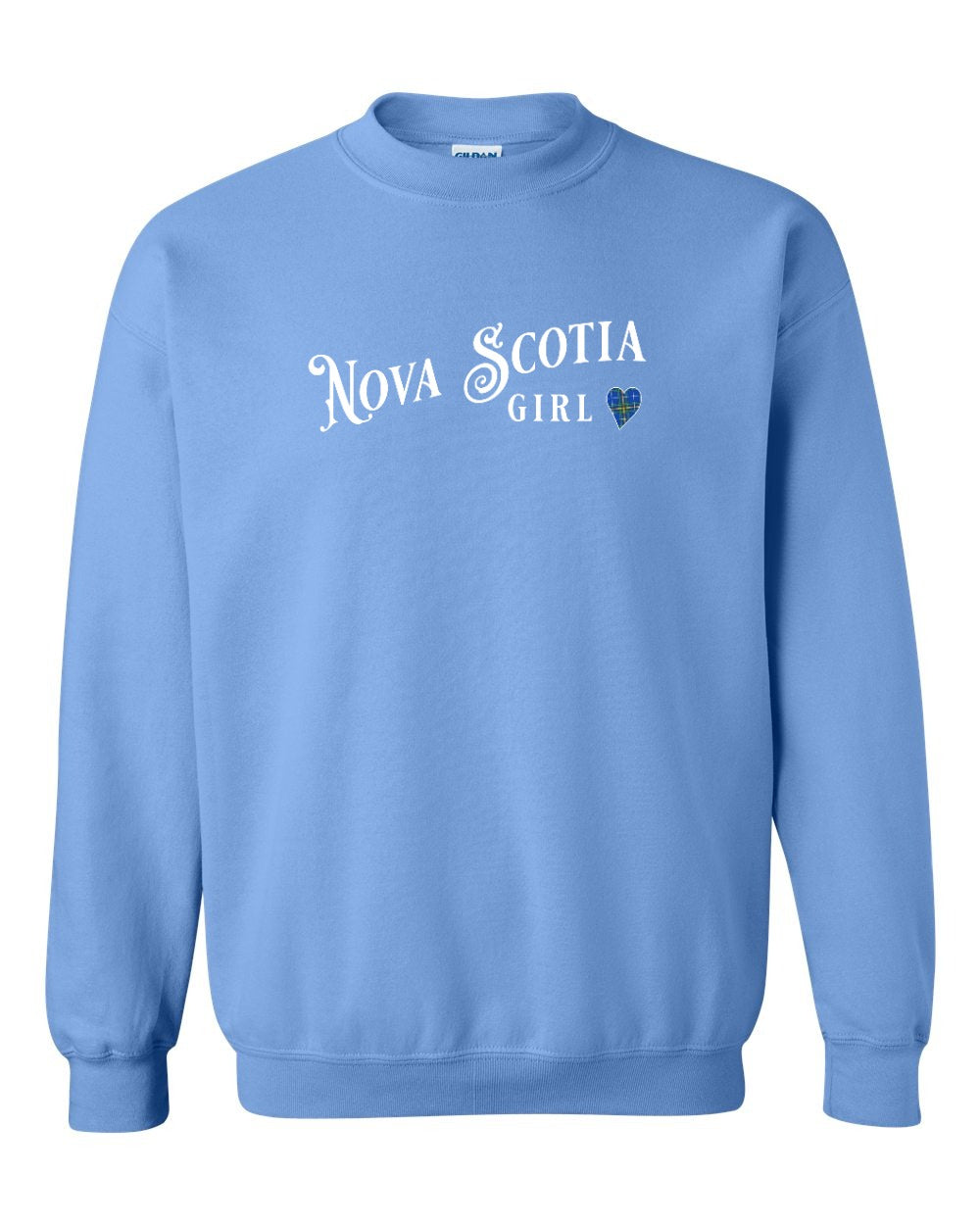 Nova Scotia Girl Tartan Heart Full crew-neck