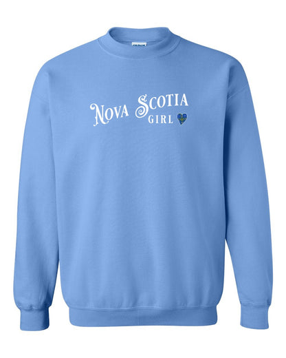 Nova Scotia Girl Tartan Heart Full crew-neck