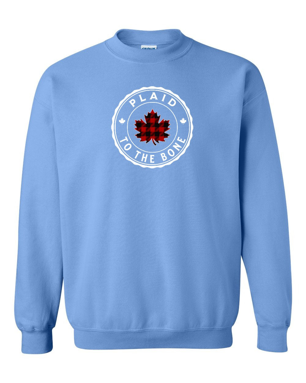 Plaid to the Bone Circle Leaf Crewneck Sweatshirt - Gildan Canada (sewn Internationally) - Unisex