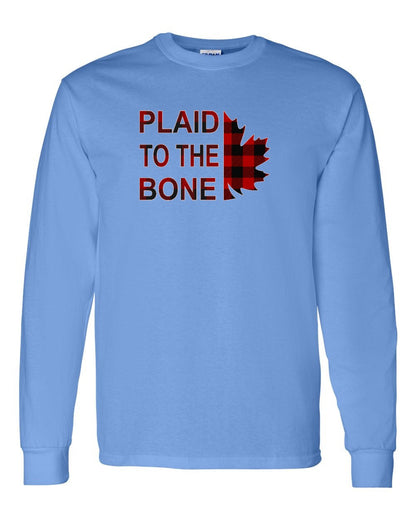 Plaid to the Bone Stacked Leaf Full Long Sleeve