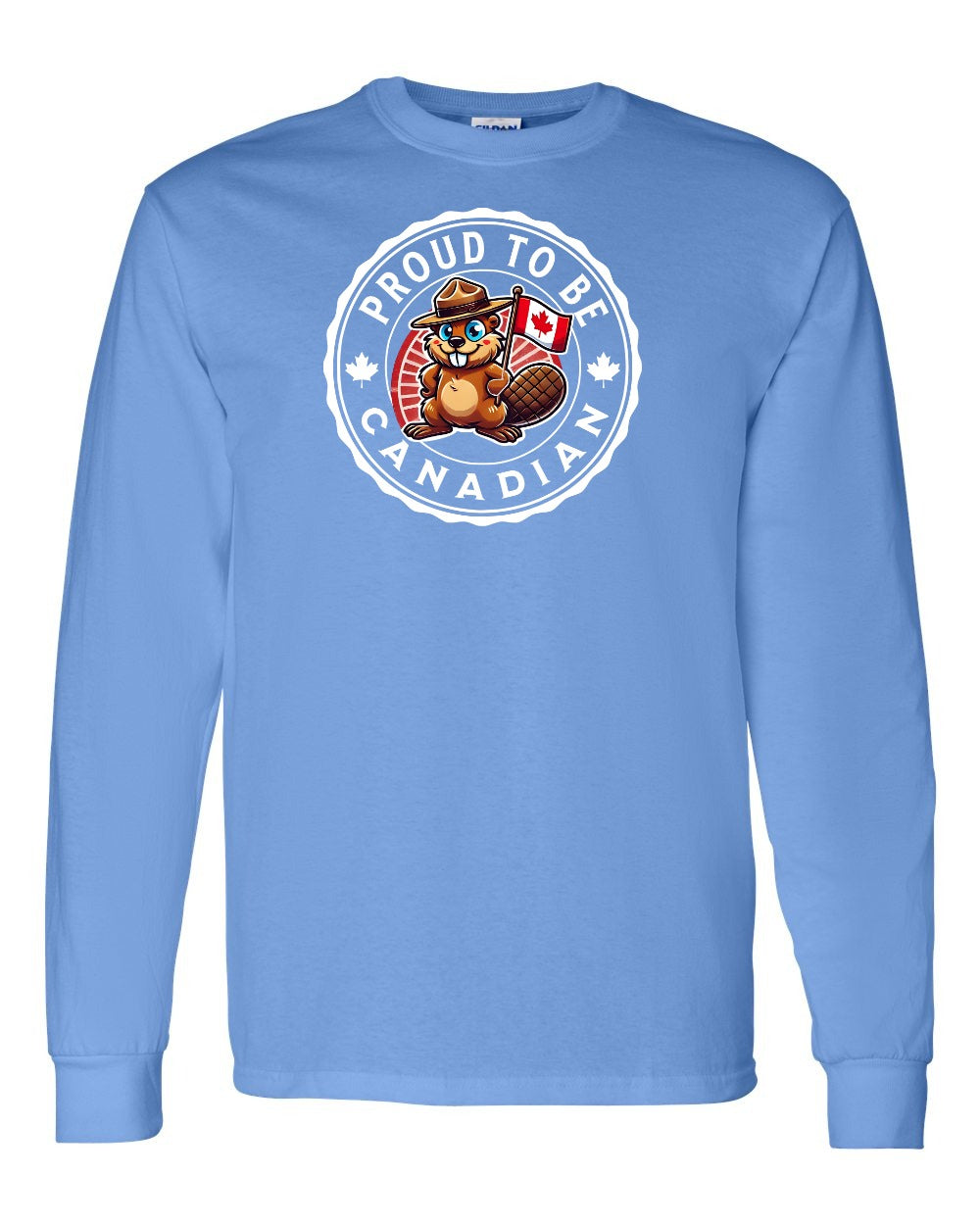 Proud to be Canadian Beaver Long Sleeve - Gildan Canada (sewn Internationally) - Unisex