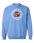 Proud to be Canadian Beaver Crewneck Sweatshirt - Gildan Canada (sewn Internationally) - Unisex