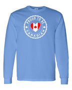 Proud to be Canadian Heart Flag Long Sleeve - Gildan Canada (sewn Internationally) - Unisex