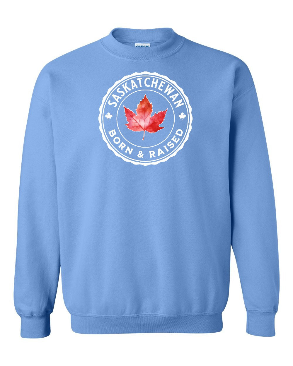 Born and Raised Saskatchewan Crewneck Sweatshirt - Gildan Canada (sewn Internationally) - Unisex