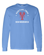 Maritime Swag NB Mandala Red Lobster White Lettering Long Sleeve Tee - Unisex