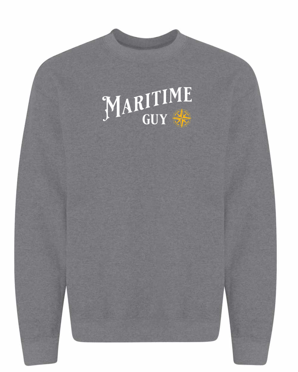 Maritime Guy Yellow Compass Crewneck Sweatshirt - Unisex