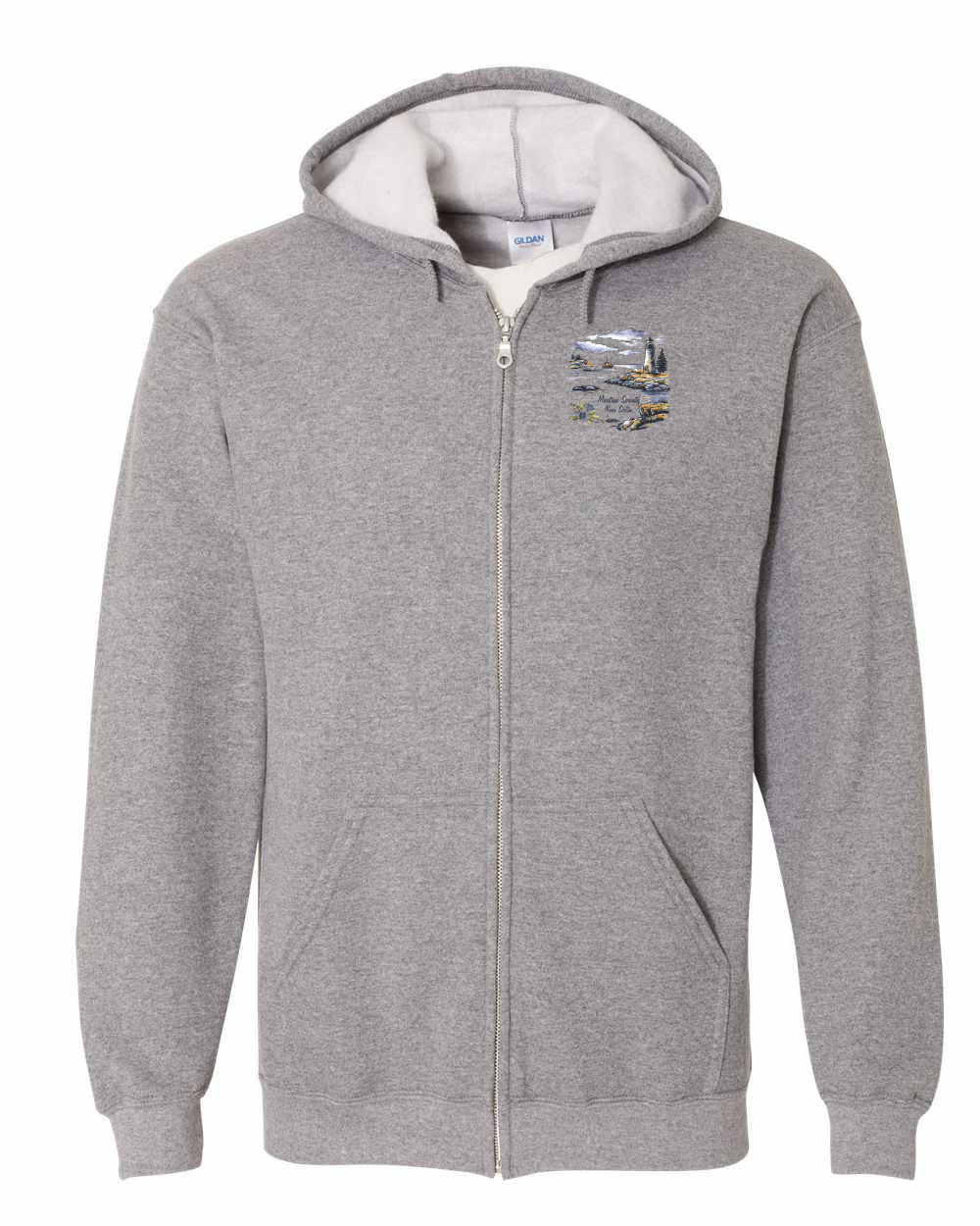Maritime Serenity Zip Hoodie - Unisex