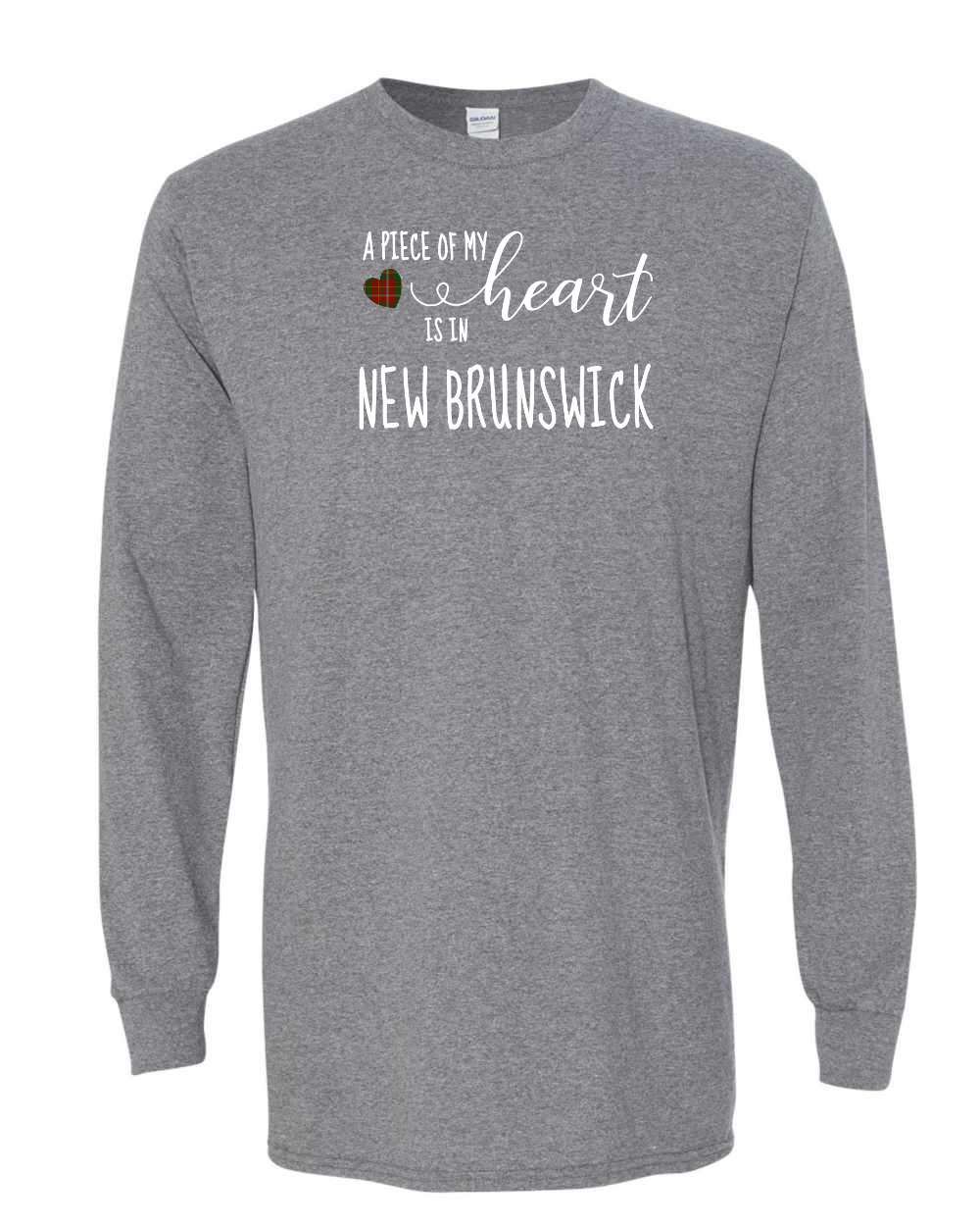 A piece of My heart in NB Tartan Heart Long Sleeve Tee - Unisex