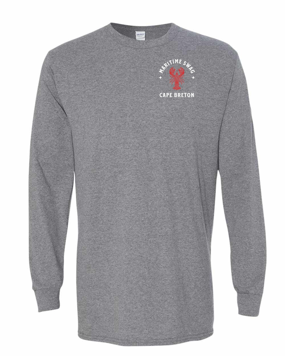 Maritime Swag Cape Breton Mandala Red Lobster Left Chest Long Sleeve Tee
