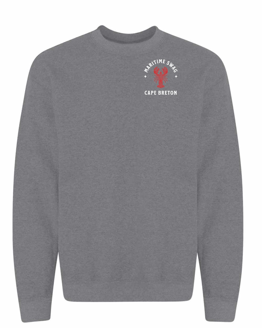 Maritime Swag Cape Breton Mandala Red Lobster Left Chest Crewneck Sweatshirt