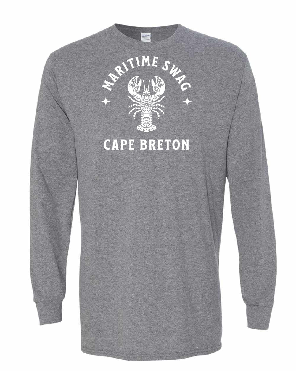 Maritime Swag Cape Breton Mandala white Lobster Full Long Sleeve Tee