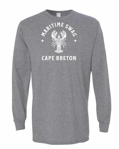 Maritime Swag Cape Breton Mandala white Lobster Full Long Sleeve Tee