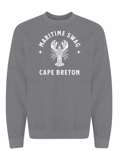 Maritime Swag Cape Breton Mandala white Lobster Full Crewneck Sweatshirt