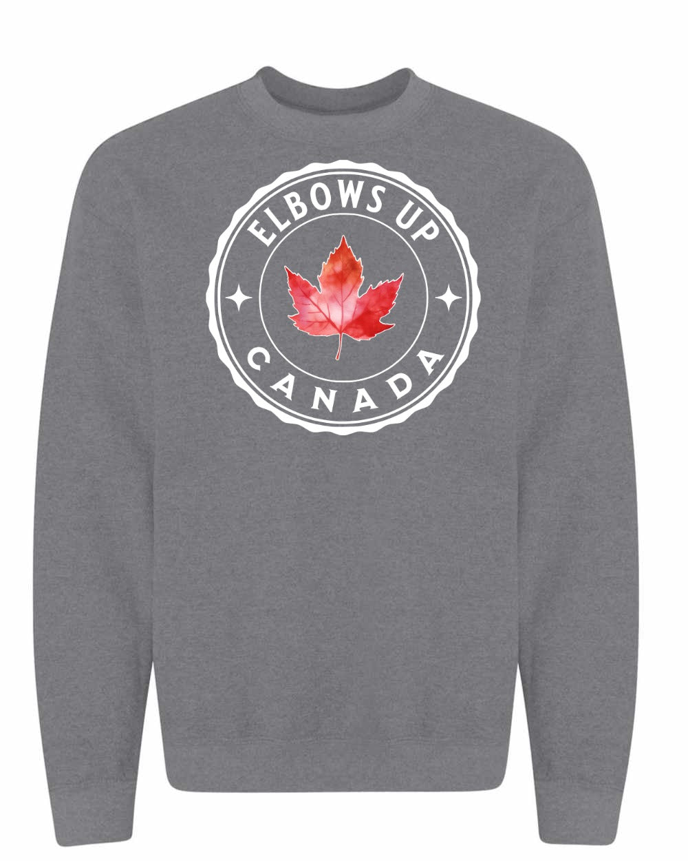 Elbows up Leaf Crewneck Sweatshirt - Gildan Canada (sewn Internationally) - Unisex