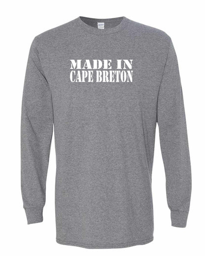 Made In Cape Breton White Full Long Sleeve Tee