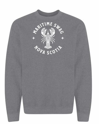 Maritime Swag Nova Scotia Mandala white Lobster Full crew-neck
