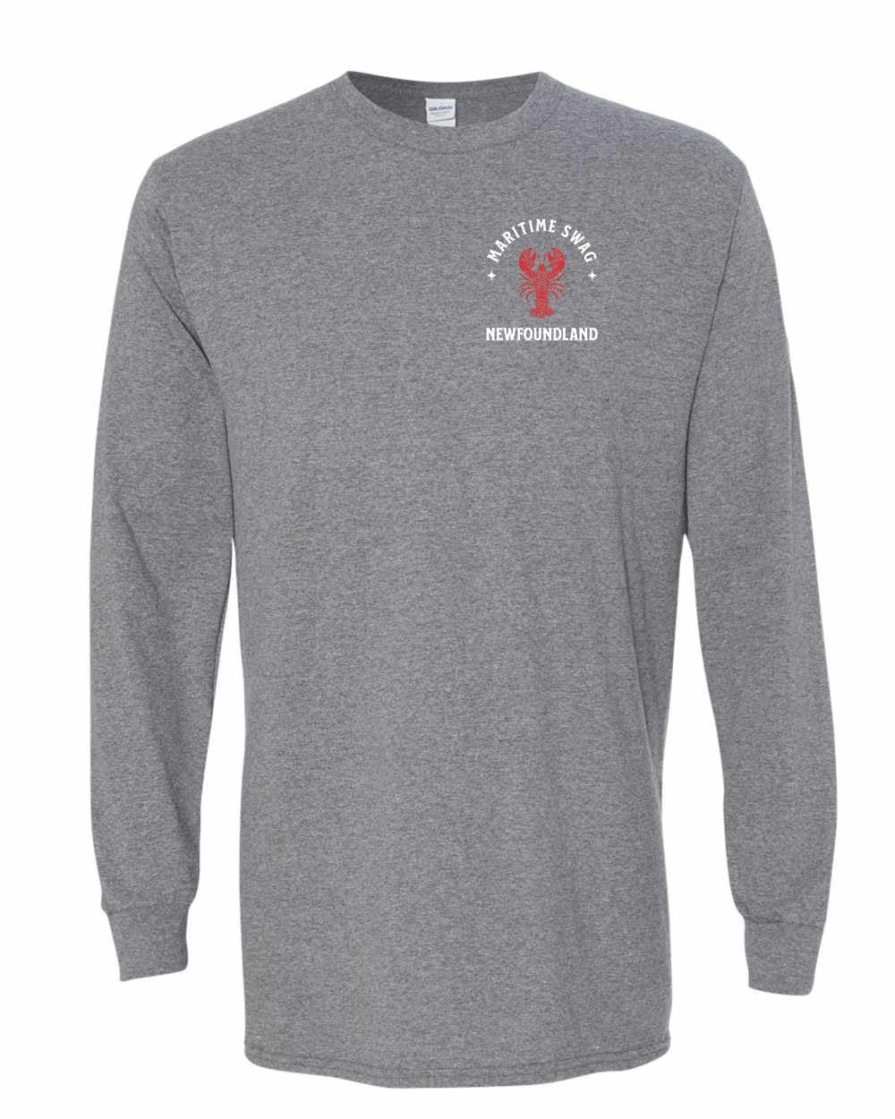 Maritime Swag NFLD Mandala Red Lobster Left Chest and Back Long Sleeve - Unisex