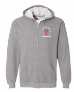 Maritime Swag NFLD Mandala Red Lobster Left Chest and Back Zip Hoodie - Unisex