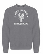 Maritime Swag NFLD Mandala white Lobster Crewneck Sweatshirt - Unisex