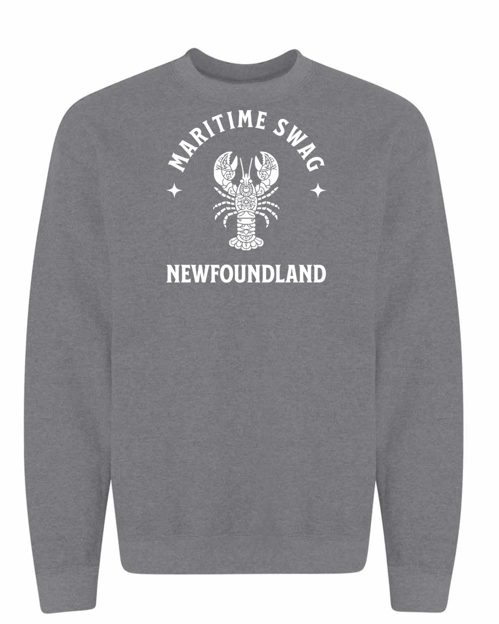Maritime Swag NFLD Mandala white Lobster Crewneck Sweatshirt - Unisex