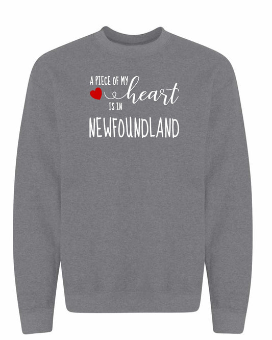 A piece of My heart in Newfoundland (Red Heart) Full Crewneck Sweatshirt