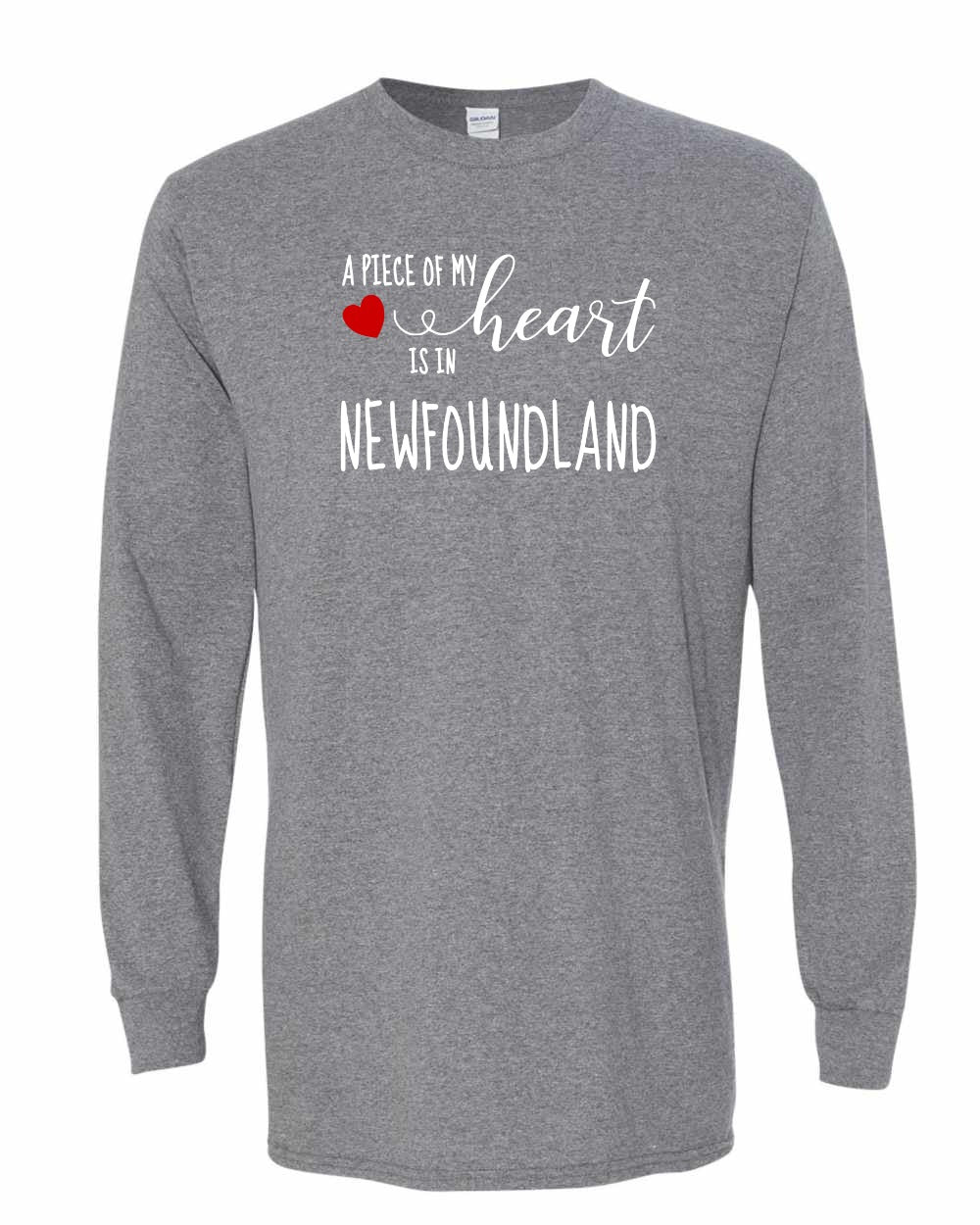 A piece of My heart in Newfoundland (Red Heart) Full Long Sleeve