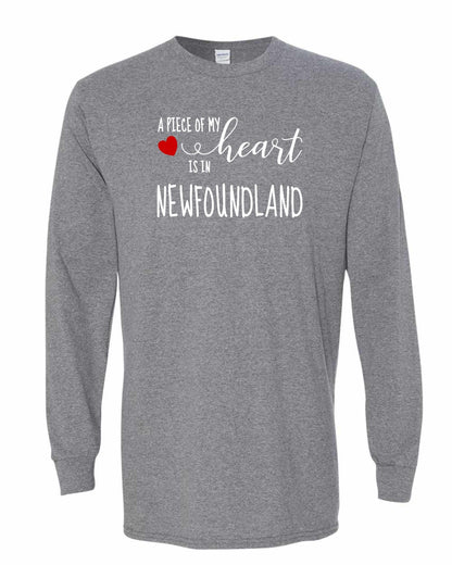 A piece of My heart in Newfoundland (Red Heart) Full Long Sleeve