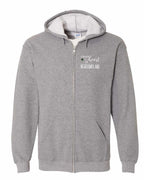 A piece of My heart in NFLD Tartan Heart Left Chest Zip Hoodie - Unisex