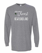A piece of My heart in NFLD Tartan Heart Long Sleeve - Unisex