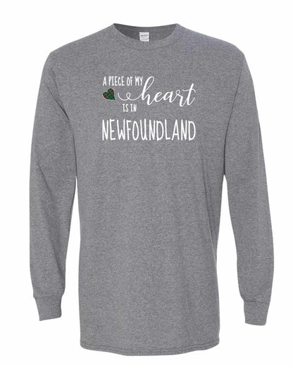 A piece of My heart in Newfoundland (Tartan Heart) Full Long Sleeve