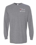 A piece of My heart in NS (Red Heart) Left Chest Long Sleeve Tee - Unisex